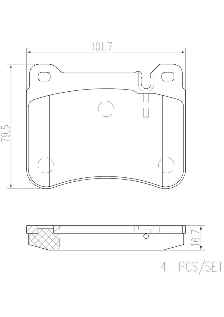 Brembo Front Disc Brake Pad Set for Mercedes-Benz (P50073N)