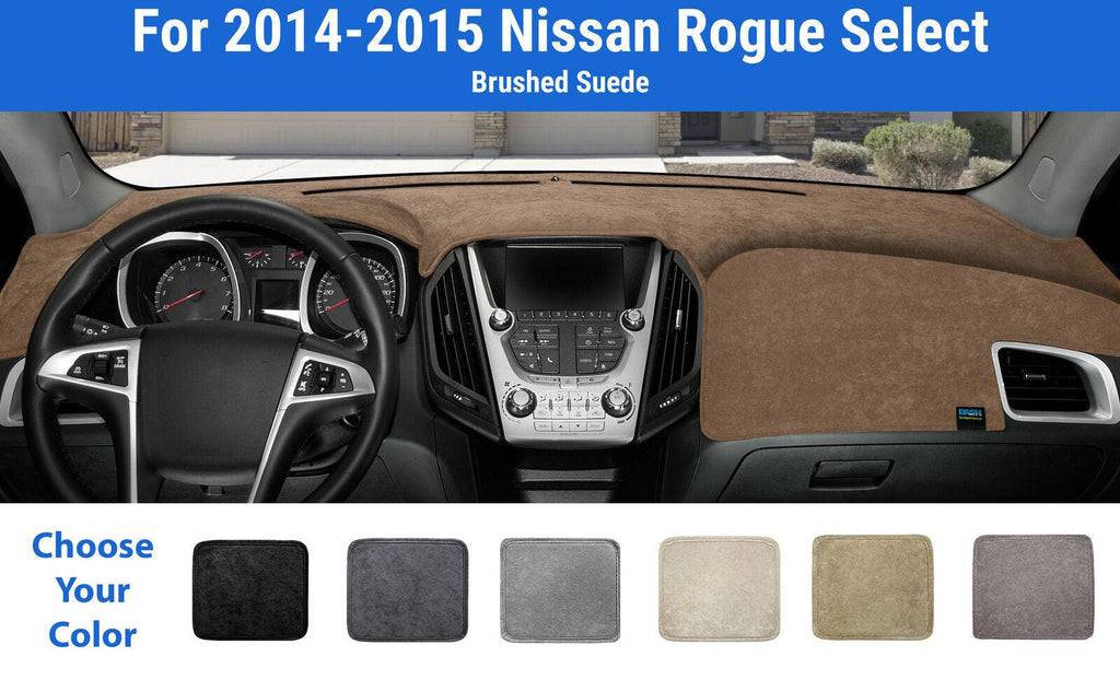 Dashboard Dash Mat Cover for 2014-2015 Nissan Rogue Select (Brushed Suede)