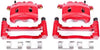 Front S4918 Pair of High-Temp Red Powder Coated Calipers