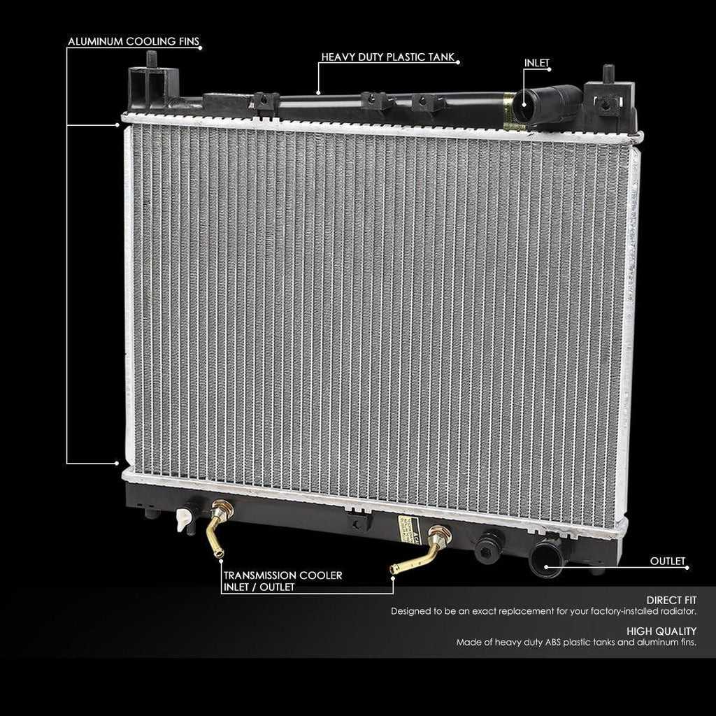 OEM-RA-2305 OE Style Direct Fit Aluminum Core Radiator Compatible with 04-06 Scion Xa/Xb, 00-05 Echo, 18-3/4" W X 13-3/4" H X 5/8" D, 1-1/4" Inlet, 1-1/4" Outlet