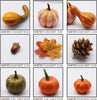 Winemana Thanksgiving Artificial Pumpkins Fall Decorations for Home, 50Pcs Fall Decor- 30 Fall Leaves, 10 Acorns, 2 Pinecones, 8 Fake Pumpkins, Harvest Farmhouse Table Tiered Tray Decorations Set