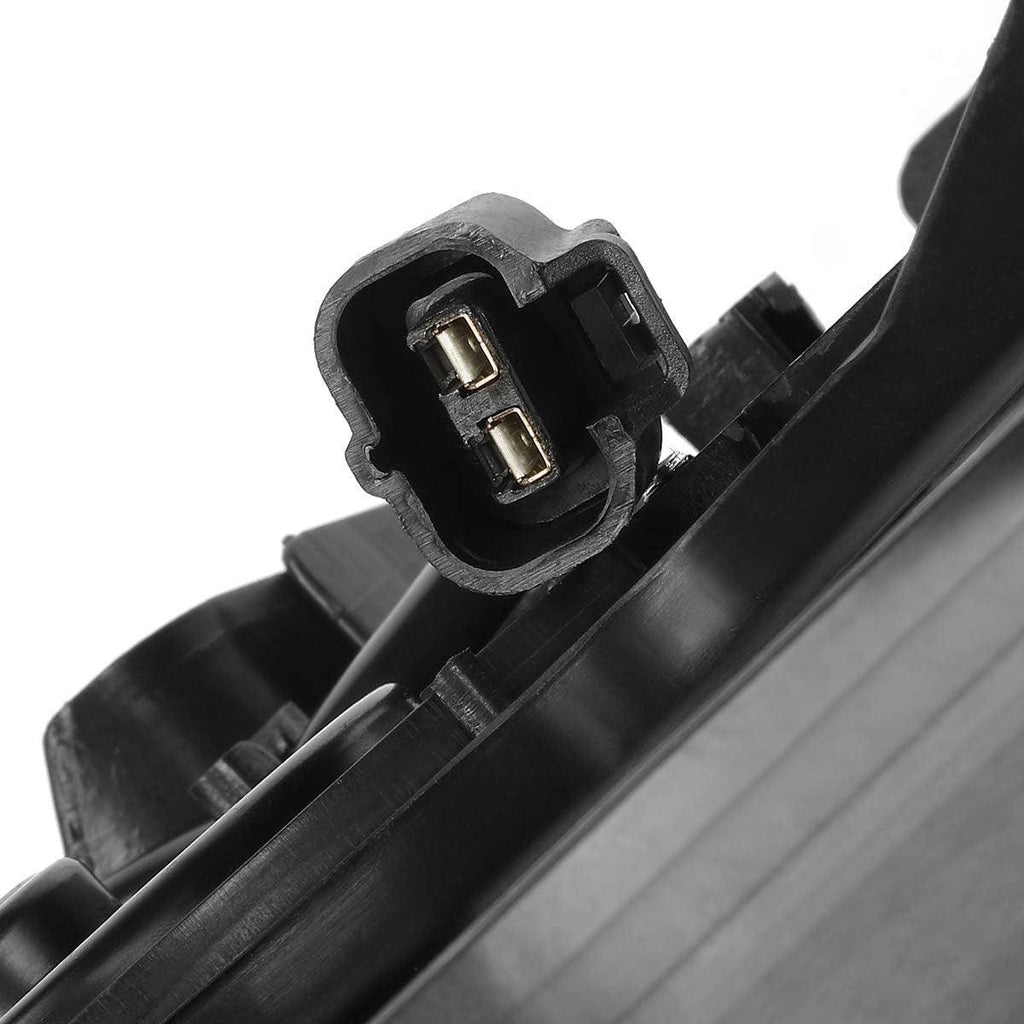 OEM-RF-0215 Factory Style Radiator Cooling Fan Assembly Cooling Efficiency Improved Direct Replacement [Compatible with 04-08 Mazda RX-8] Black