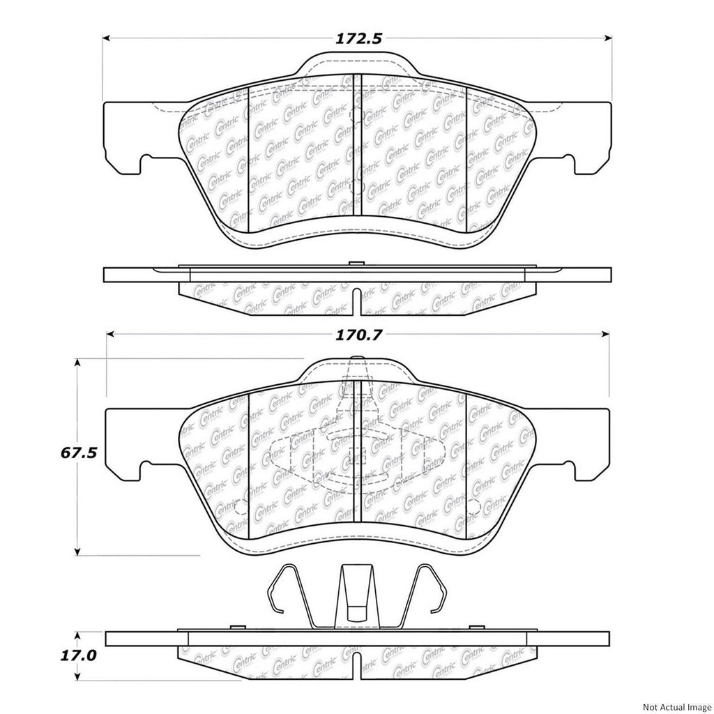Centric Front Disc Brake Pad for Escape, Mariner, Tribute (103.10471)
