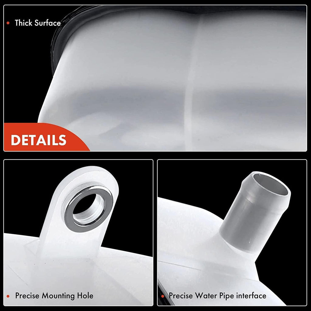 A-Premium Engine Coolant Overflow Recovery Reservoir Tank [With Cap] Compatible with Dodge Ram 1500 2002 2003 [3.7L 4.7L], Ram 1500 & Ram 2500 & Ram 3500 2003 [5.7L], Replace# 5072602AA, 5072602AB