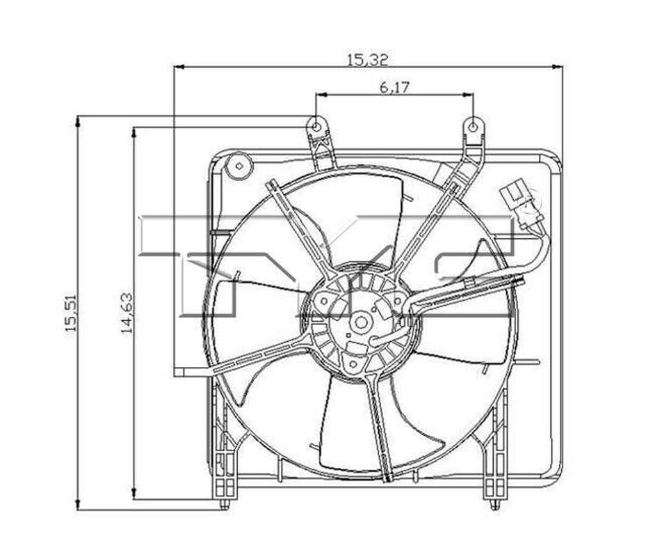 TYC Engine Cooling Fan Assembly for 07-08 Fit 601010