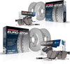ESK6744 Euro-Stop Front and Rear Brake Kit- Coated Brake Rotors & Ceramic Brake Pads