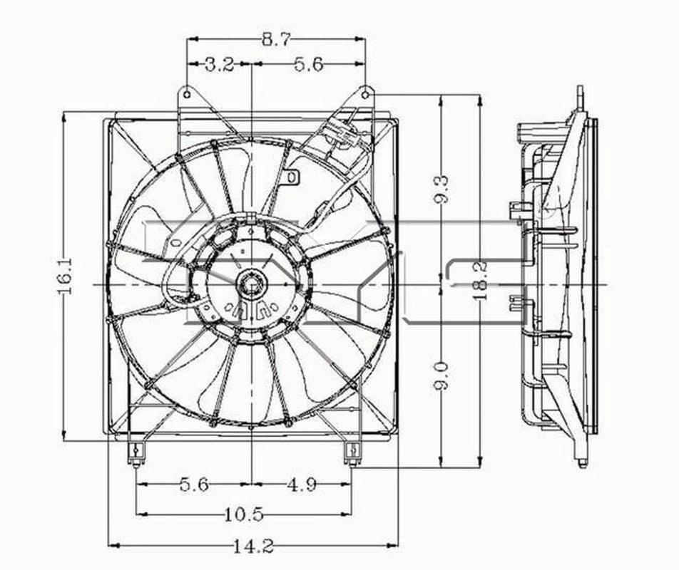 TYC Engine Cooling Fan Assembly for 00-04 Avalon 600370