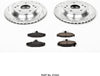 K1523 Rear Z23 Carbon Fiber Brake Pads with Drilled & Slotted Brake Rotors Kit