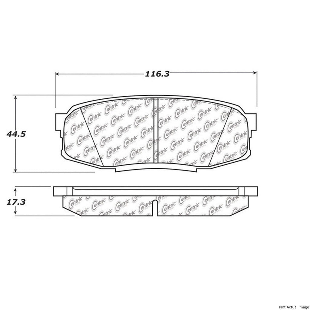 Centric Rear Disc Brake Pad for Sequoia, LX570, Tundra, Land Cruiser (103.13040)
