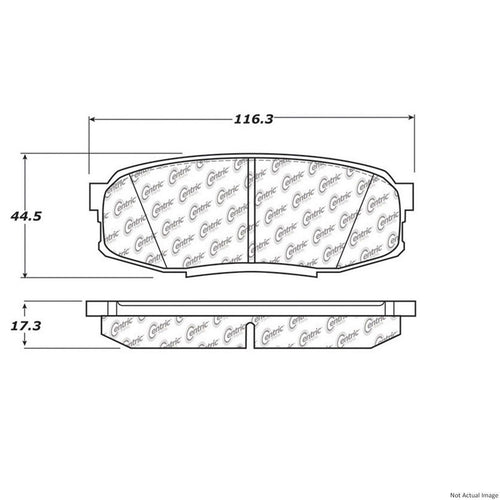 Centric Rear Disc Brake Pad for Sequoia, LX570, Tundra, Land Cruiser (103.13040)