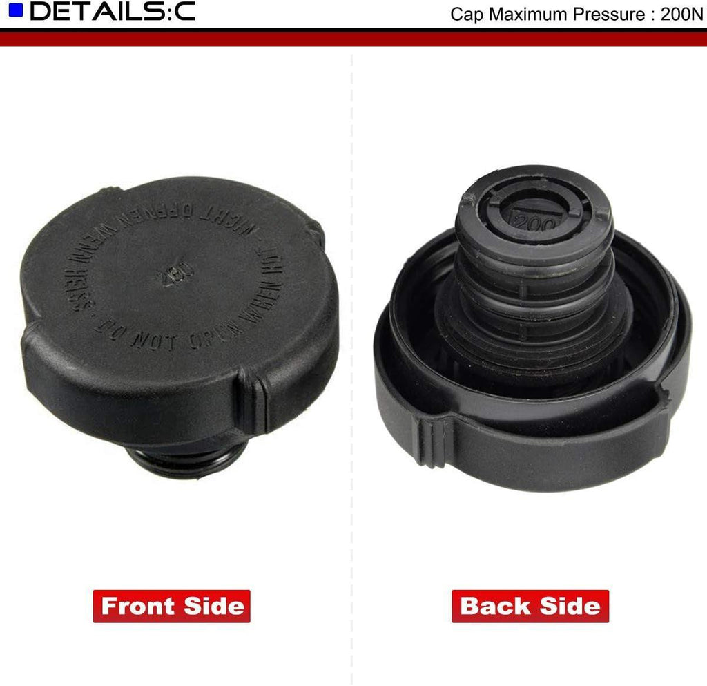 A-Premium Engine Coolant Overflow Recovery Reservoir Tank [With Sensor & Cap] Compatible with BMW [E46] 320I 323I 323Ci 325I 325Ci 325Xi 328I 328Ci 330I 330Ci 330Xi 1999-2006, Replace# 17137787039