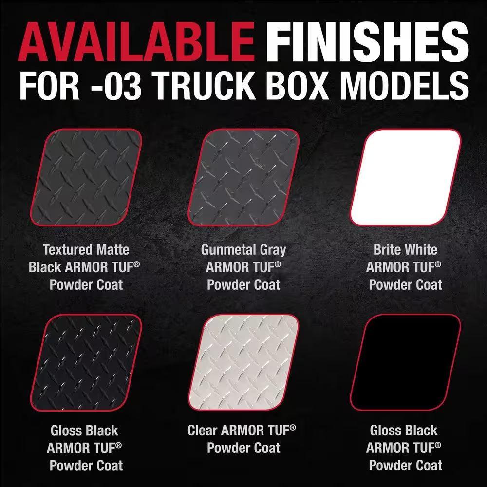 62.5 In. Matte Black Aluminum Compact Low Profile Crossover Truck Tool Box