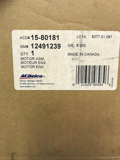 15-80181 Blower Motor