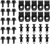 GRC-70 35PCS Engine under Cover Splash Shield Guard Body Bolts Bumper Fender Liner Push Retainer Fastener Rivet Clips , Black