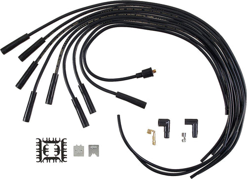 5040K Spark Plug Wire Set - 8Mm - Universal - Black Wire with Black Straight Boots