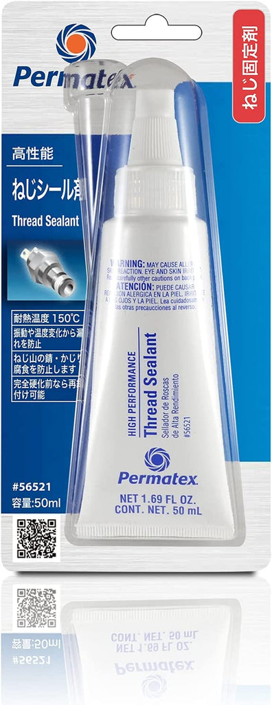 Permatex 56521 High Performance Thread Sealant, 50 Ml , White