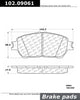 Centric Front Disc Brake Pad for Toyota (102.09061)