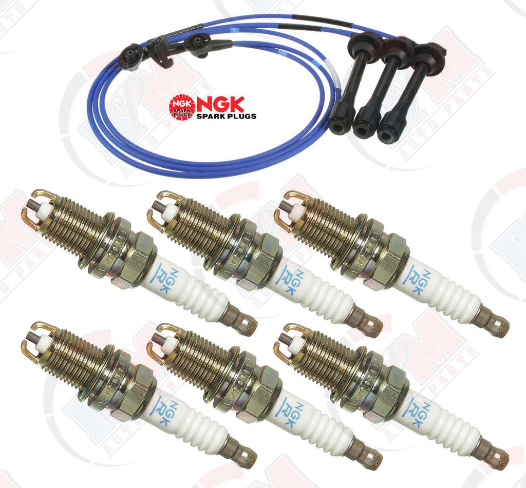 NGK Wire Set & NGK BKR5EKB11 Spark Plugs for Toyota 3.4L 4Runner Tacoma Tundra