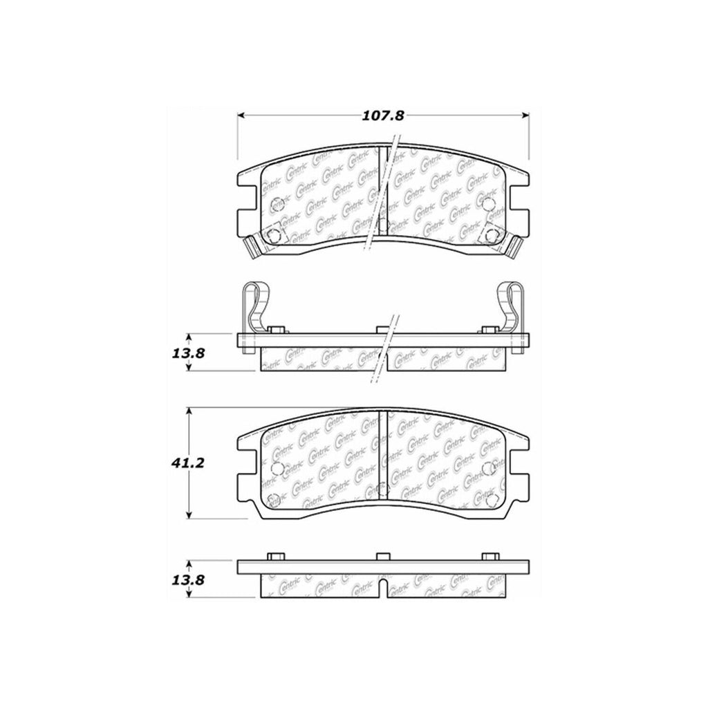 Rear Disc Brake Pad for Lesabre, Park Avenue, Deville+More (103.07140)