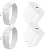 Iphone 15 Charger Fast Charging,20W Apple Ipad USB C Fast Charger,2Pack 6Ft USB C Wall Charger Block for Iphone 15/15 Plus/15 Pro/15 Pro Max, Ipad Pro/Air/Mini, Macbook (White)