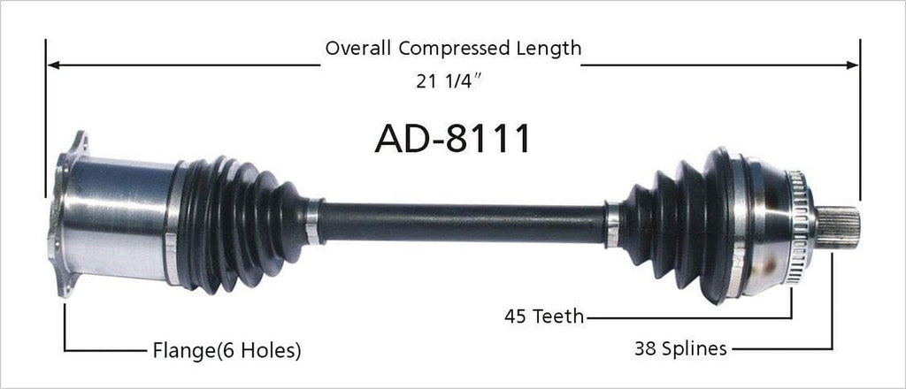 AD-8111 CV Axle Shaft