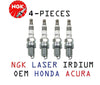 2007-2012 Acura RDX NGK Laser Iridium Long Life - 4Pcs - SILKR8AS / 1402