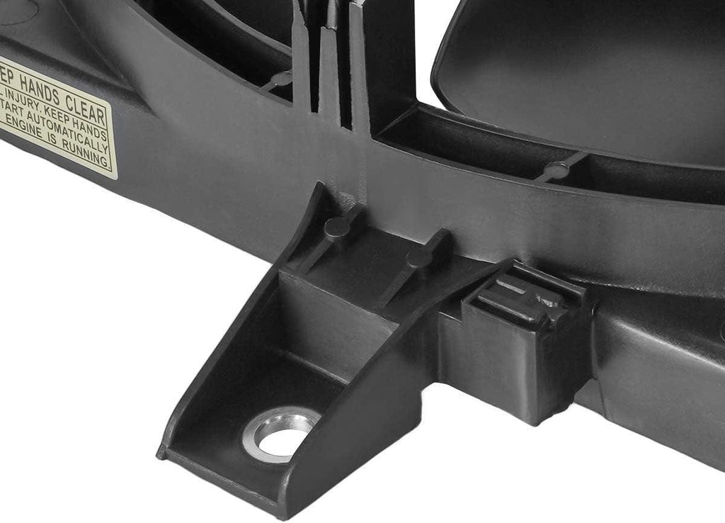 OEM-RF-0231 Factory Style Radiator Cooling Fan Assembly Cooling Efficiency Improved Direct Replacement [Compatible with 2002-2006 Sentra 2.5L] Black