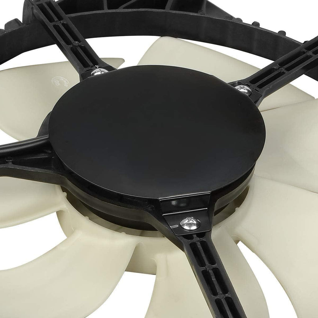 OEM-RF-0255 Factory Style Radiator Cooling Fan Assembly Cooling Efficiency Improved Direct Replacement, Black [Compatible with 2002-2007 Aerio]