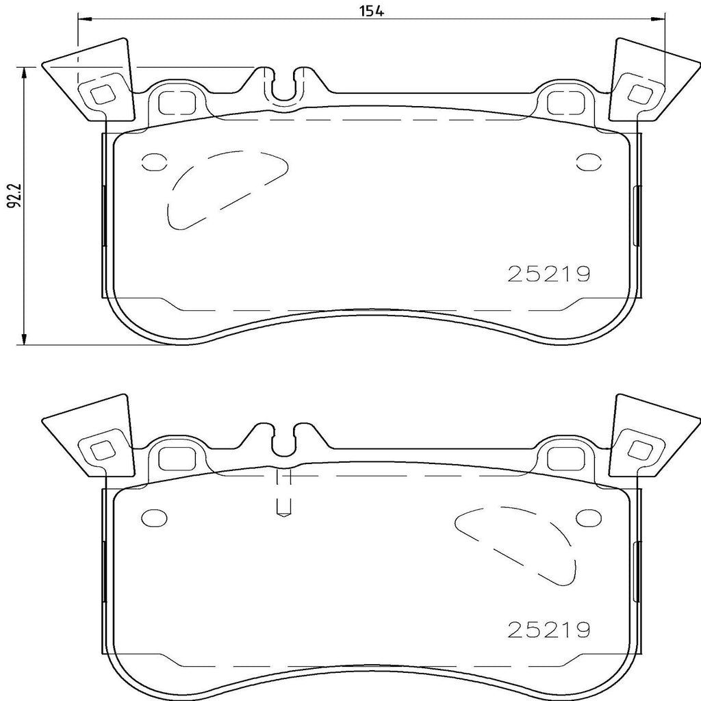 Brembo Front Disc Brake Pad Set for CLA45 AMG, GLA45 AMG (P50121)