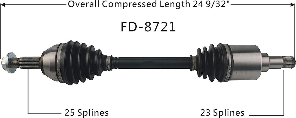 FD-8721 CV Axle, 1 Pack