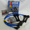 90-91 Acura Integra NGK Blue Spark Plug Wire Set with Plugs HE56 and BCPR5E11