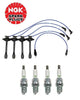 For Spark Plug Wire Set with 4 Spark Plugs NGK Fits for Toyota Camry 1994-1996