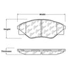 Centric Front Disc Brake Pad for 13-15 Hilux (103.15230)