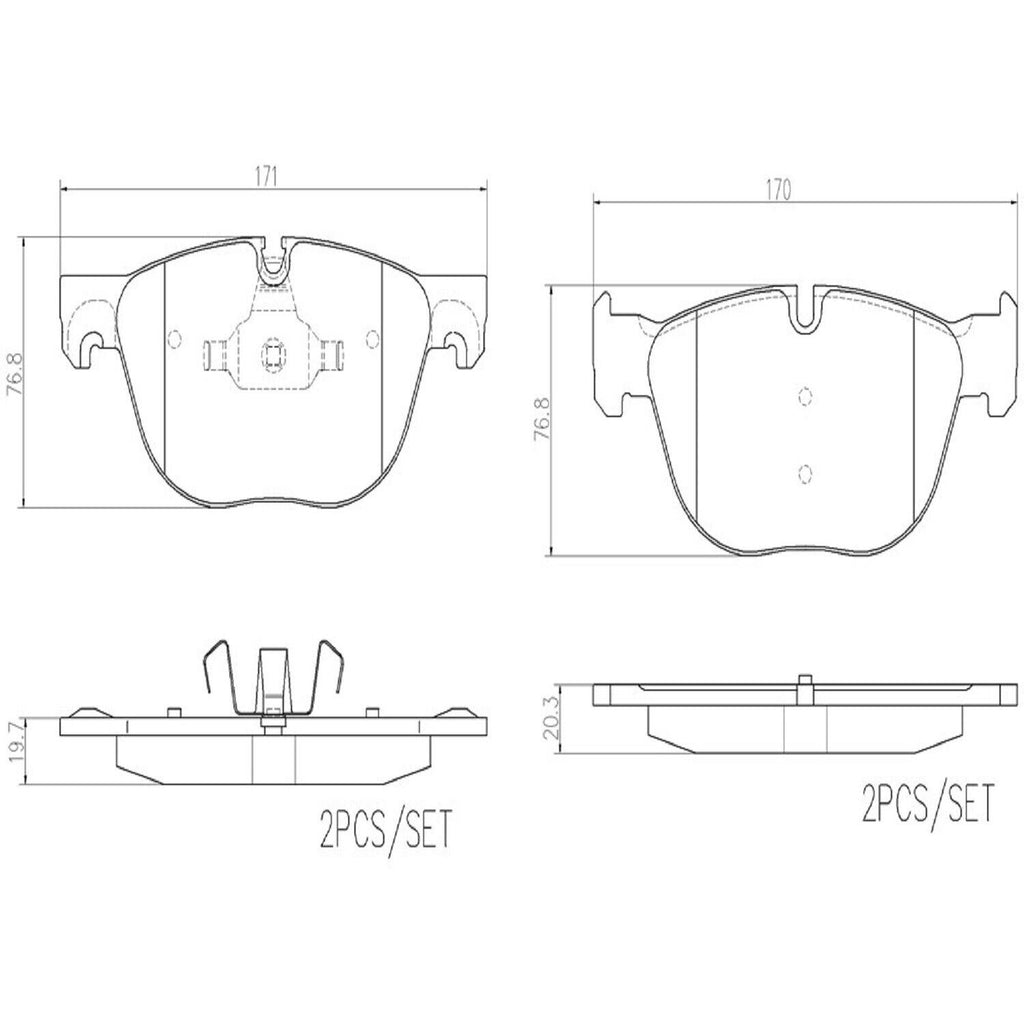 Brembo Front Disc Brake Pad Set for BMW (P06049N)