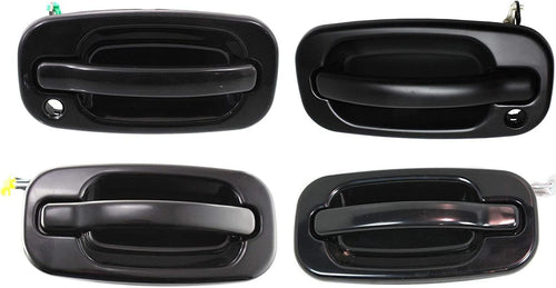 Exterior Door Handle Set Compatible with 2000-2006 Chevrolet Tahoe, Fits 2000-2006 GMC Yukon, Fits 2002-2006 Chevrolet Avalanche 1500, Fits 2002-2006 Chevrolet Avalanche 2500