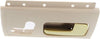 Interior Door Handle Compatible with 2003-2011 Lincoln Town Car Front, Passenger Side Beige Bezel with Chrome/Gold Lever
