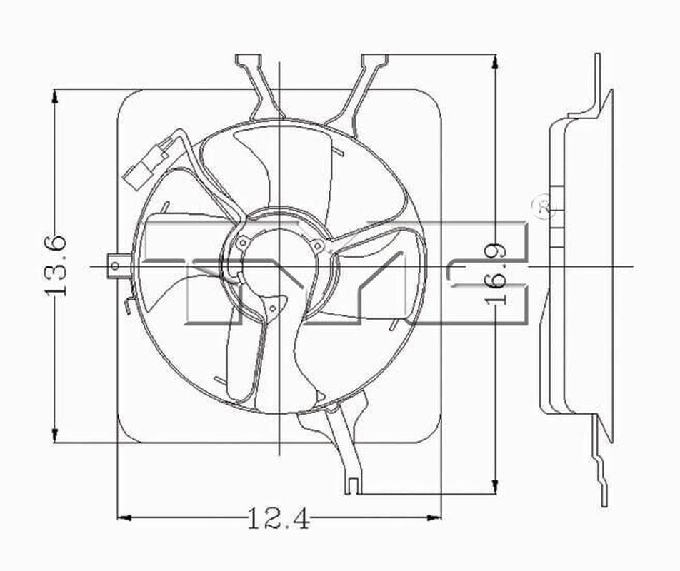 TYC A/C Condenser Fan Assembly for 1997-1998 CR-V 610170