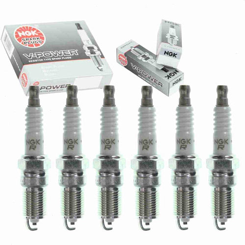 6 Pc NGK V-Power Spark Plugs Compatible with Mercury Cougar 2.5L V6 1999-2002