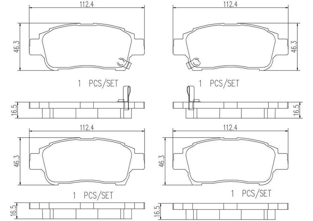 Brembo Front Disc Brake Pad Set for 00 Echo (P83050N)