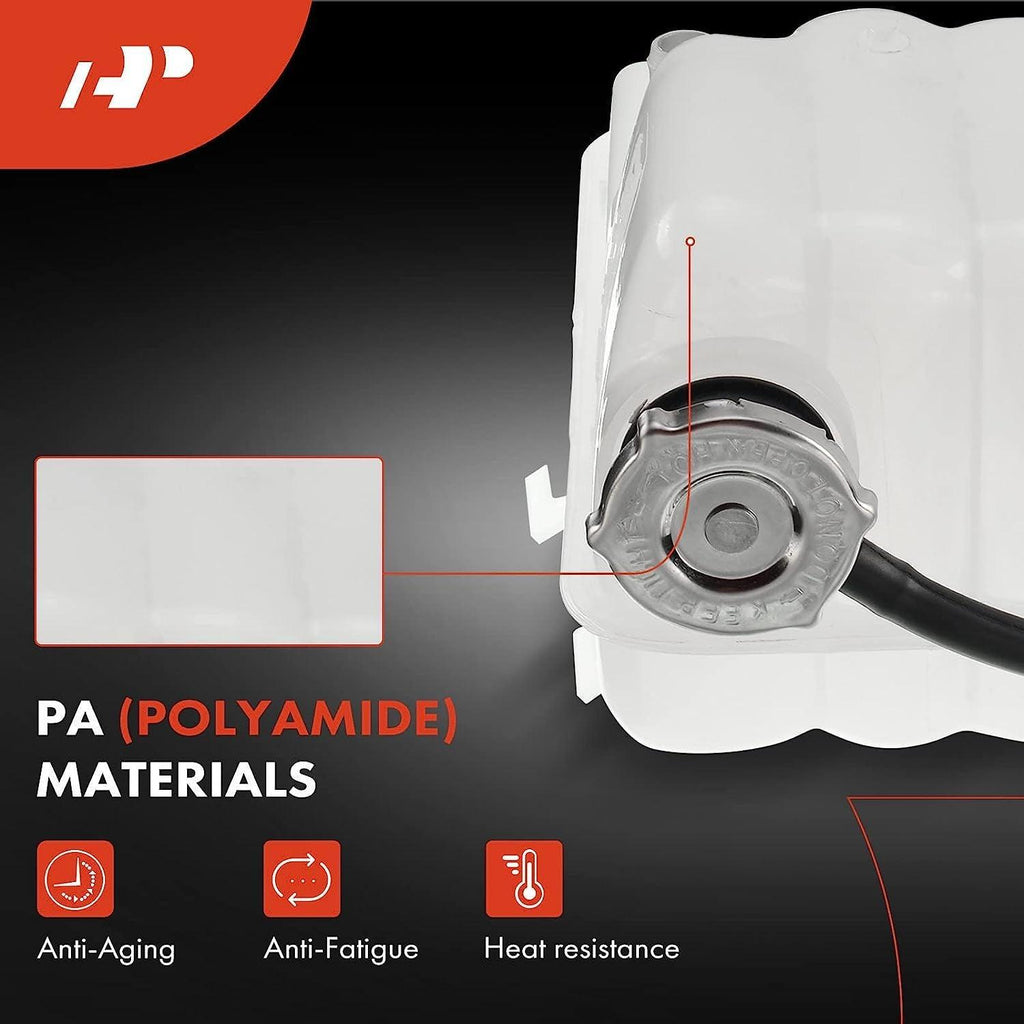 A-Premium Engine Coolant Overflow Recovery Reservoir Tank Compatible with Chrysler Pacifica 2004-2006 (3.5L), 2005-2008 (3.8L), 2007 2008 (4.0L), [ with Cap], Replace for 4880498AC, 4880498AB