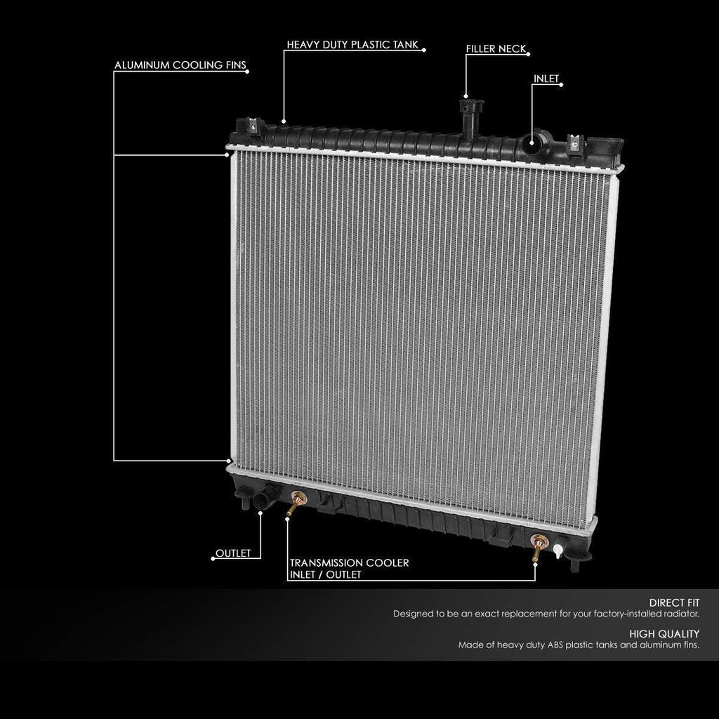OEM-RA-2691 OE Style Aluminum Core Radiator Compatible with 04-10 QX56/05-15 Armada AT,26-3/4" W X 23-1/2" H X 1-1/4" D,1-1/2" Inlet/ 1-1/2" Outlet
