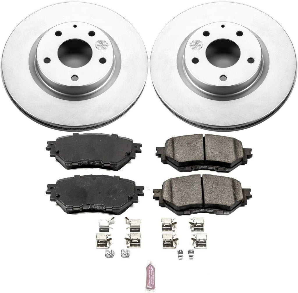 CRK7517 Coated Brake Rotor and Ceramic Brake Pads- Front