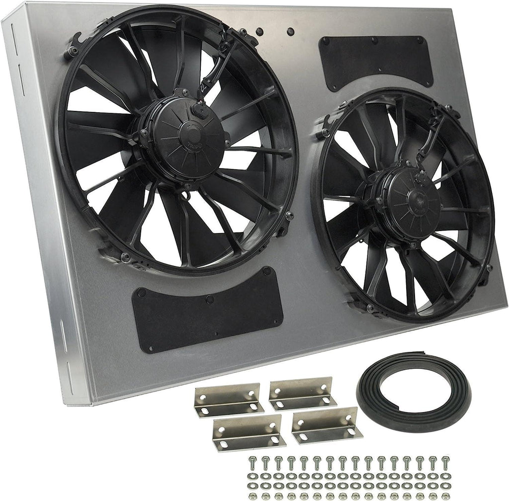 16837 Gray/Black High Output Dual Radiator Fan