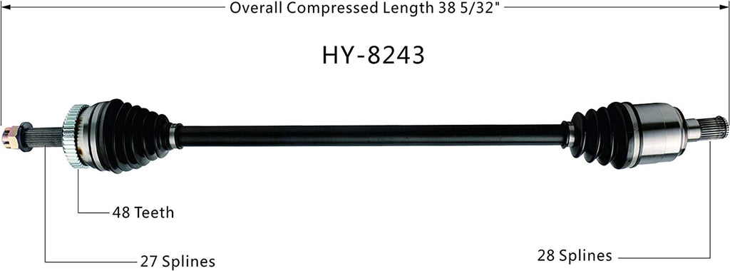 HY-8243 CV Axle, 1 Pack