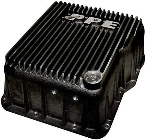 PPE Heavy-Duty Deep Aluminum Allison Transmission Pan (Black) 128051020 Compatible with 2001-2019 Chevy/Gmc 6.6L Duramax Diesel