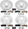 CRK1438 Coated Brake Rotor & Ceramic Brake Pads- Front & Rear