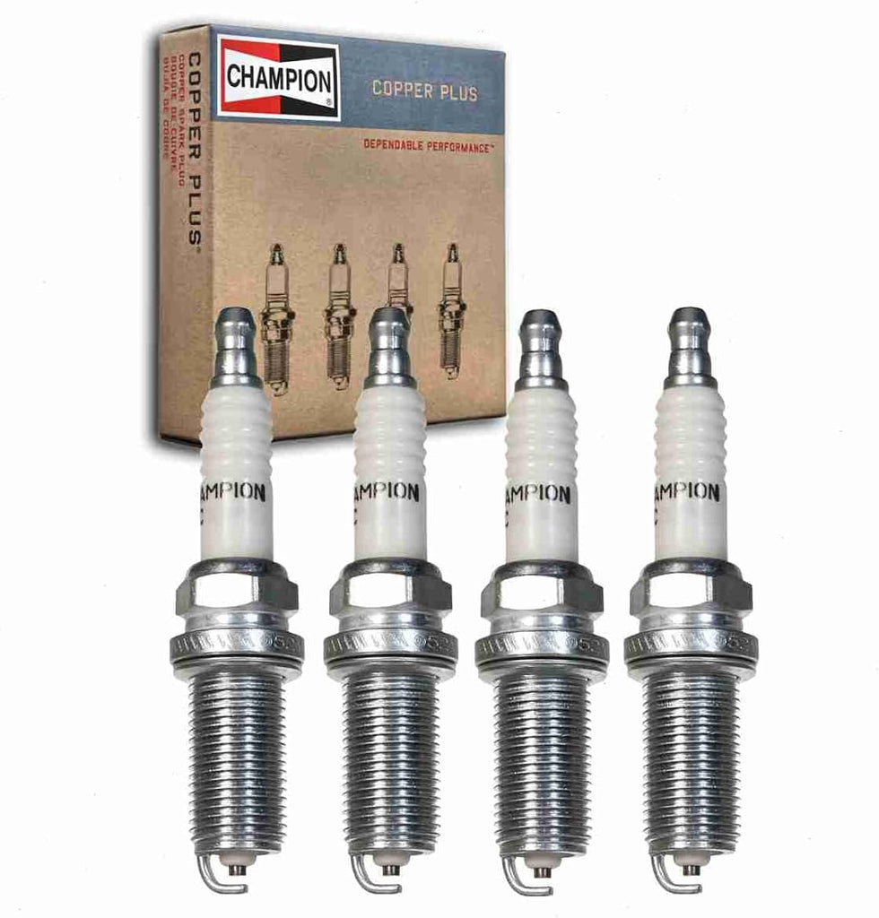 4 Pc Champion Copper plus Spark Plugs Compatible with Nissan Altima 2.5L L4 2002-2006