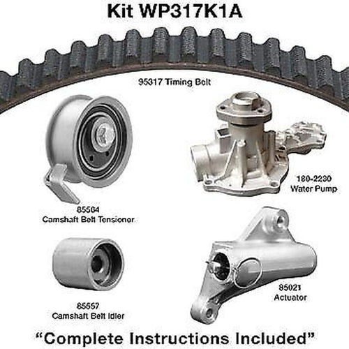 Dayco Engine Timing Belt Kit with Water Pump for A4, A4 Quattro, Passat WP317K1A