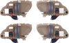 Front and Rear Interior Door Handle Set of 4 Compatible with 1995-1998 Chevrolet C1500 and K1500 Beige Bezel with Primed Lever with Door Lock Button Driver and Passenger Side