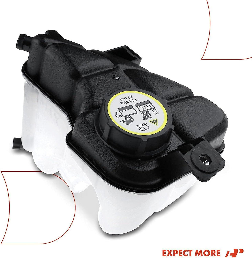 A-Premium Coolant Overflow Reservoir Tank [With Cap & Sensor] Compatible with Volvo S60 2011-2016, S80 2006-2015, XC60 2010-2016 & Land Rover LR2 2008-2012, Replace# 30680909, 30792150, 31200320